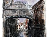 VENEDIG - SEUFZERBRÜCKE, Kreidezeichnung, 70 x 50 cm.jpg